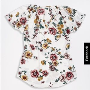 Maurices white floral XXL top. New without tags